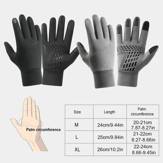 Gants Velours Tactiles Imperméables - Cyclisme, Moto & Sports d'Hiver