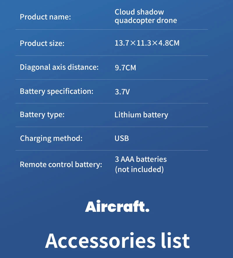 Mini Drone H135 4K Wi-Fi FPV pliable avec lumières colorées