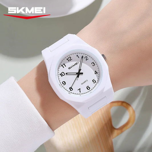 Montre Quartz SKMEI 2615, Étanche 50 m, Montre Sportive pour Étudiants, Bracelet Bow, Pour Hommes et Femmes, Montre Électronique Quartz