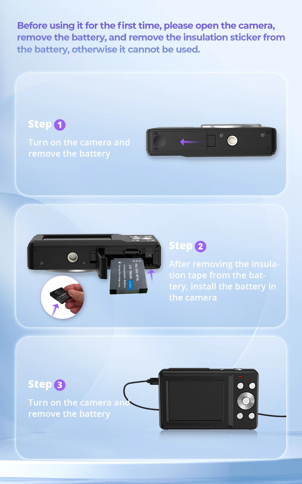 Caméra numérique 4K avec autofocus, caméra de vlogging HD 48 MP, dotée d’un grand écran de 2,8 pouces, caméscope pour la photographie, adaptée aux enfants et aux adultes.