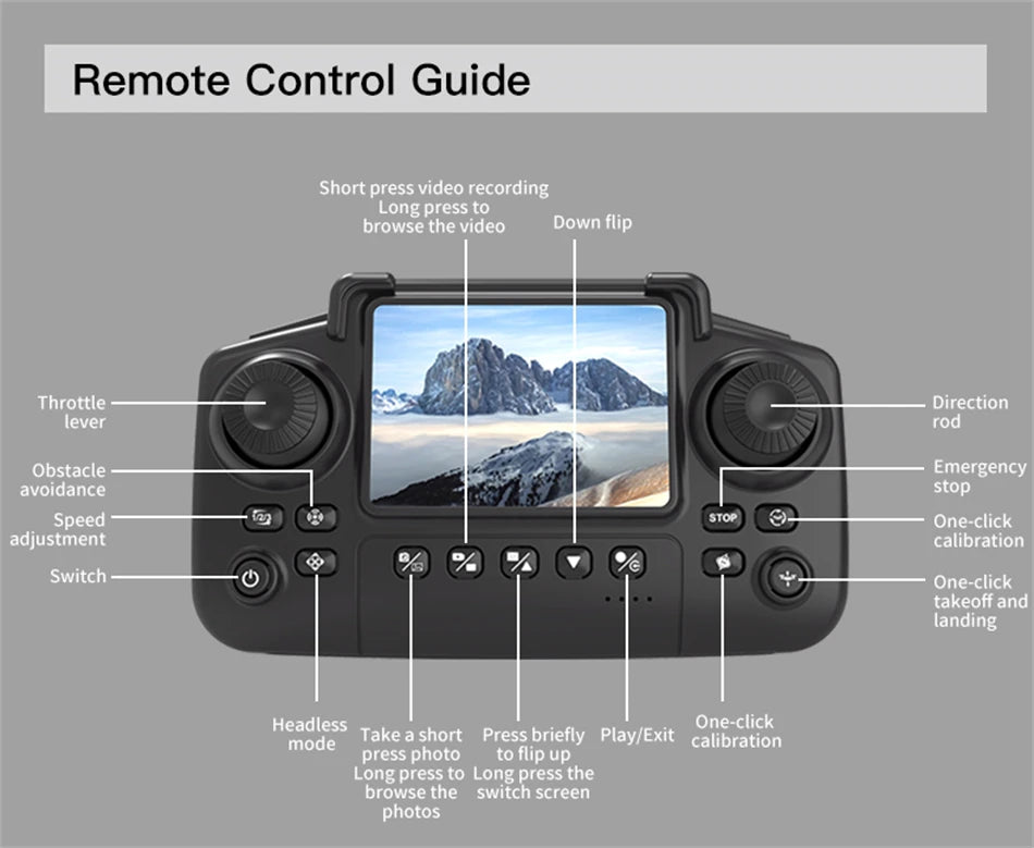 Drone S6 8K/4K HD avec écran et évitement d’obstacles