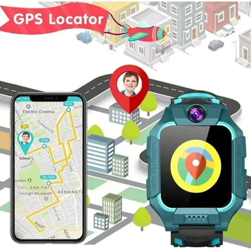 Montre Connectée Xiaomi Kids 4G pour Enfants, Appel SIM, Localisation GPS, Bouton SOS, Caméra, Étanche, Cadeau pour Garçons et Filles, Compatible iOS et Android, 2025