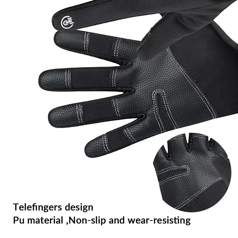 Gants d'Hiver Imperméables Tactiles - Chauds et Coupe-Vent pour Sport, Randonnée, Ski et Course