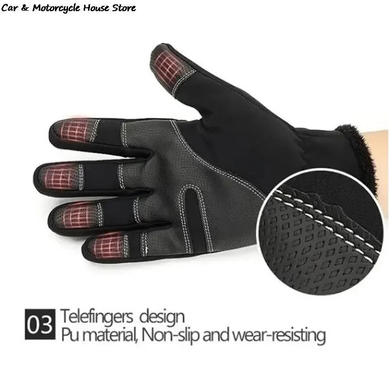 Gants d'Hiver Imperméables Tactiles - Chauds et Coupe-Vent pour Sport, Randonnée, Ski et Course