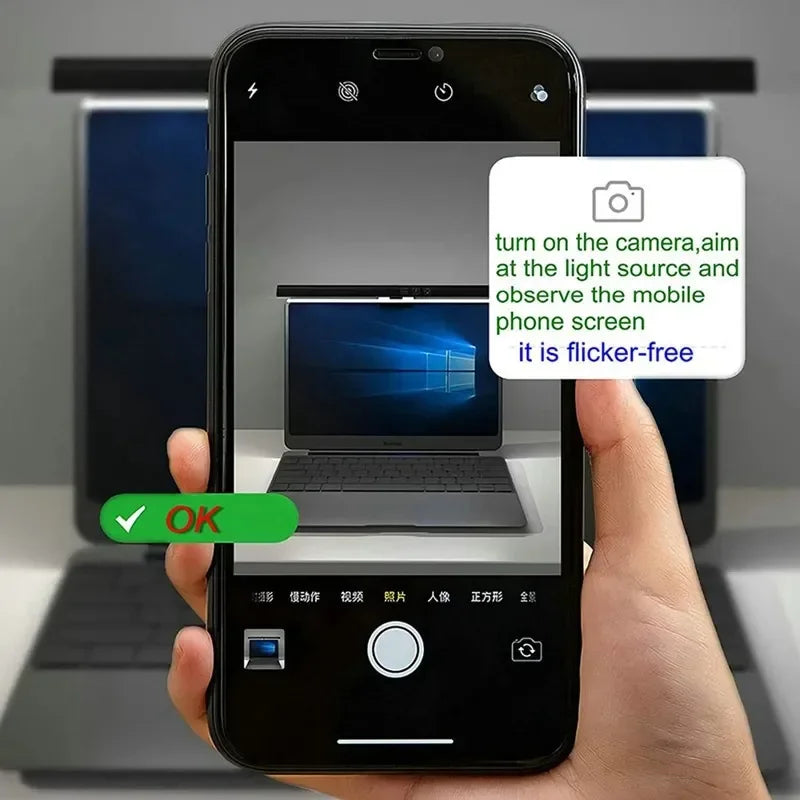 Barre lumineuse LED pour écran d’ordinateur, pour étude/lecture/travail, lampe suspendue pour écran avec intensité réglable, lampe de nuit et lampe de protection des yeux