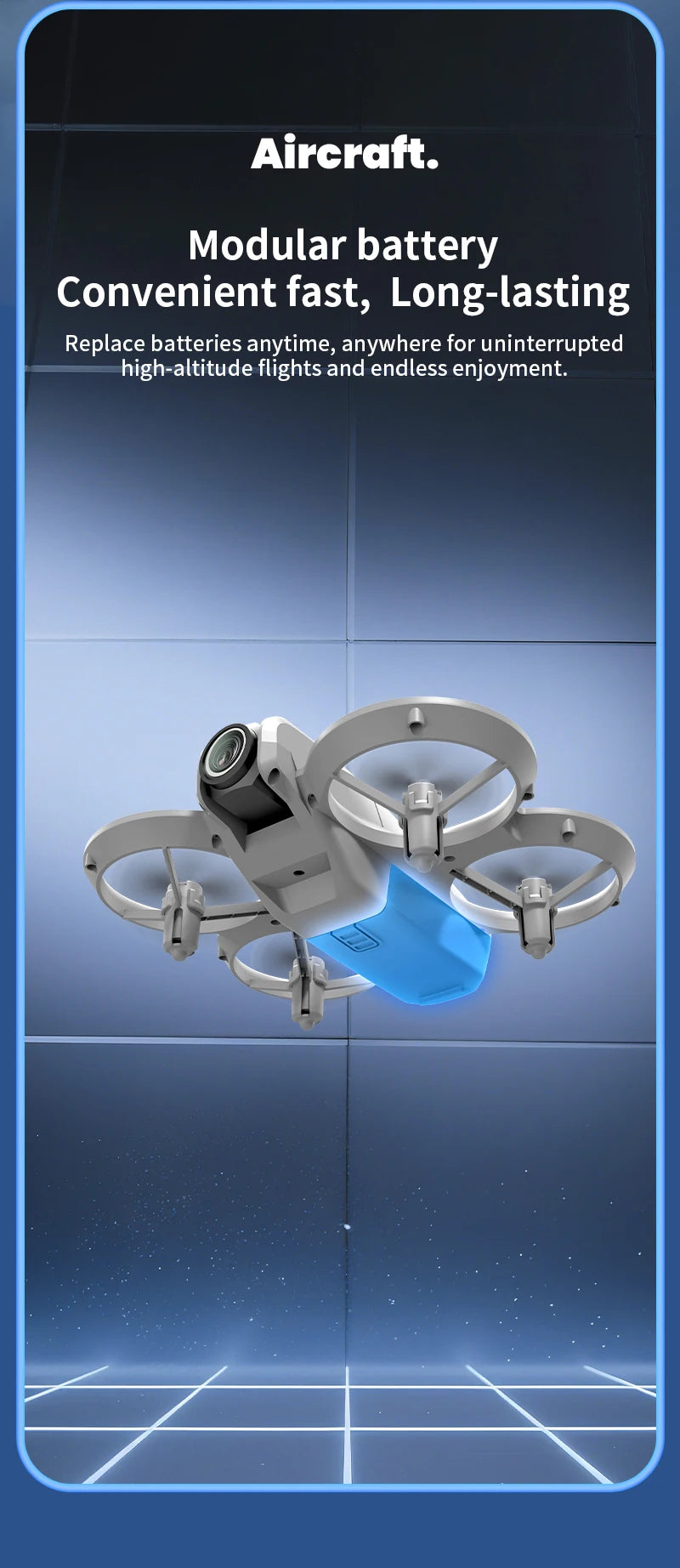 Mini Drone H135 4K Wi-Fi FPV pliable avec lumières colorées