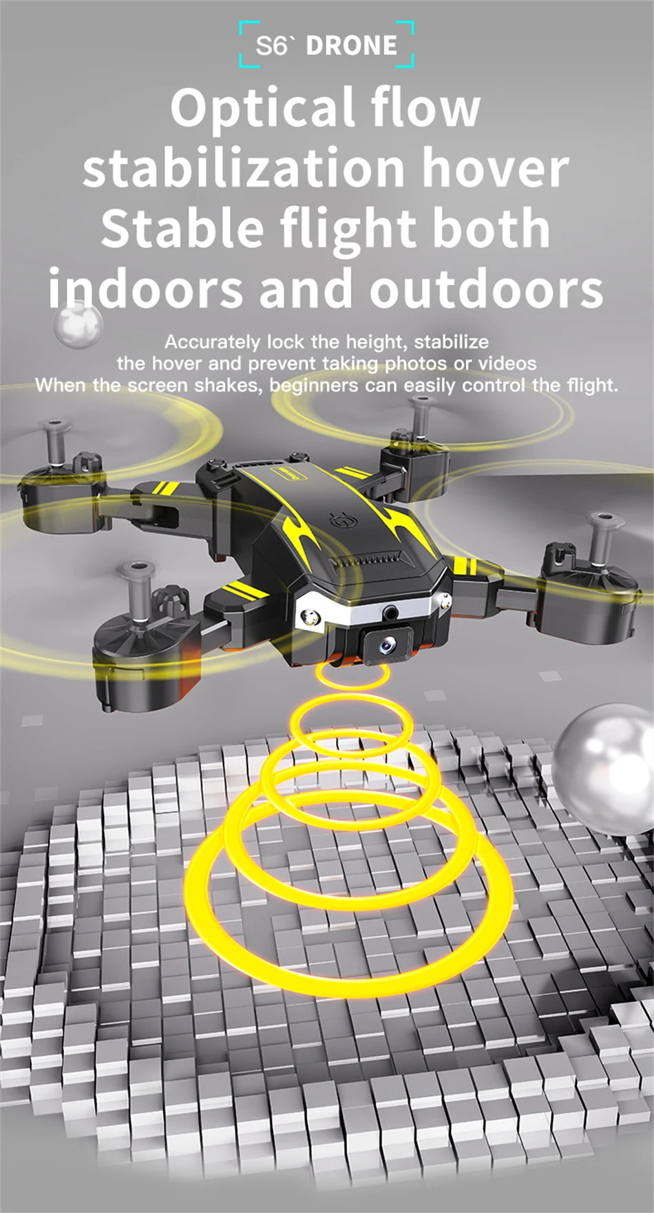 Drone S6 8K/4K HD avec écran et évitement d’obstacles