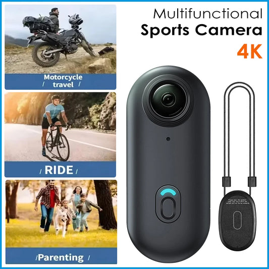 Caméra sportive extérieure 4K FHD 1080P, mini caméra d’action pour casque, moto et vélo, caméra corporelle pour le sport, le tournage et l’enregistrement vidéo.