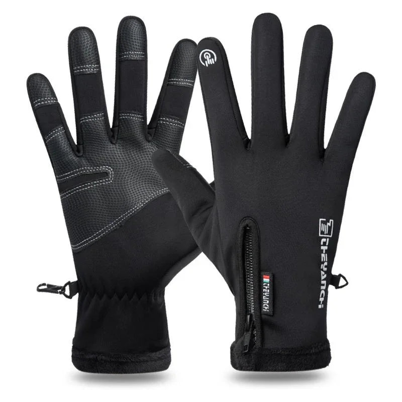 Gants d'Hiver Imperméables Tactiles - Chauds et Coupe-Vent pour Sport, Randonnée, Ski et Course