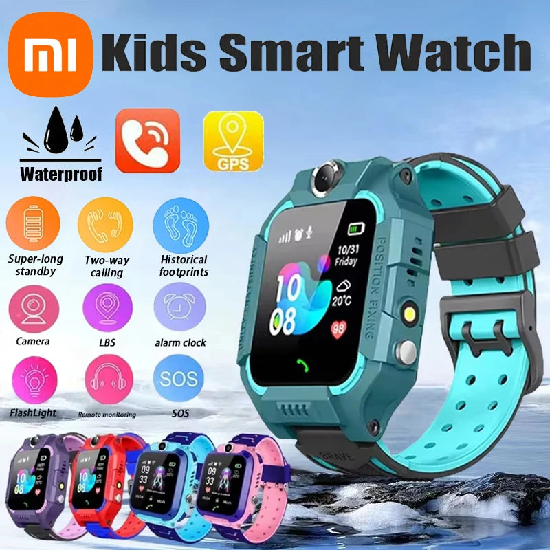 Montre Connectée Xiaomi Kids 4G pour Enfants, Appel SIM, Localisation GPS, Bouton SOS, Caméra, Étanche, Cadeau pour Garçons et Filles, Compatible iOS et Android, 2025