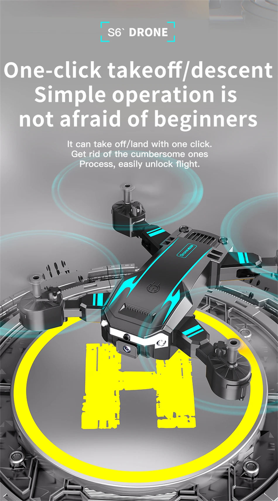 Drone S6 8K/4K HD avec écran et évitement d’obstacles