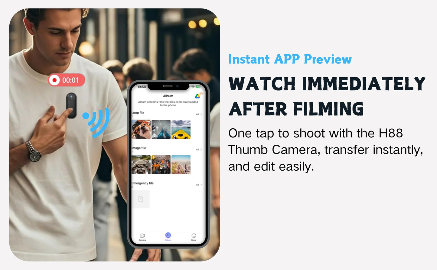 Caméra sportive extérieure 4K FHD 1080P, mini caméra d’action pour casque, moto et vélo, caméra corporelle pour le sport, le tournage et l’enregistrement vidéo.