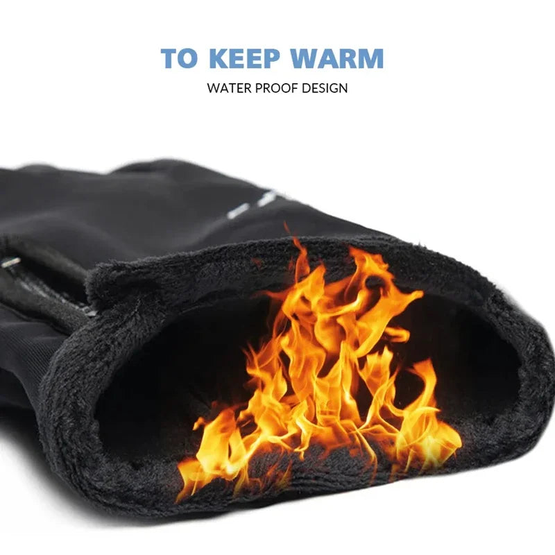 Gants d'Hiver Imperméables Tactiles - Chauds et Coupe-Vent pour Sport, Randonnée, Ski et Course