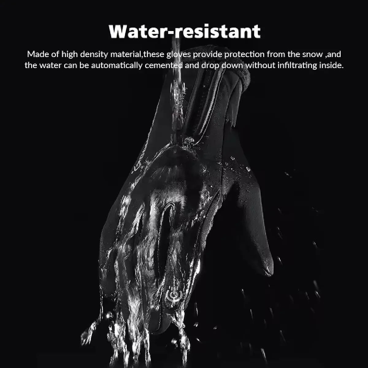 Gants d'Hiver Imperméables Tactiles - Chauds et Coupe-Vent pour Sport, Randonnée, Ski et Course
