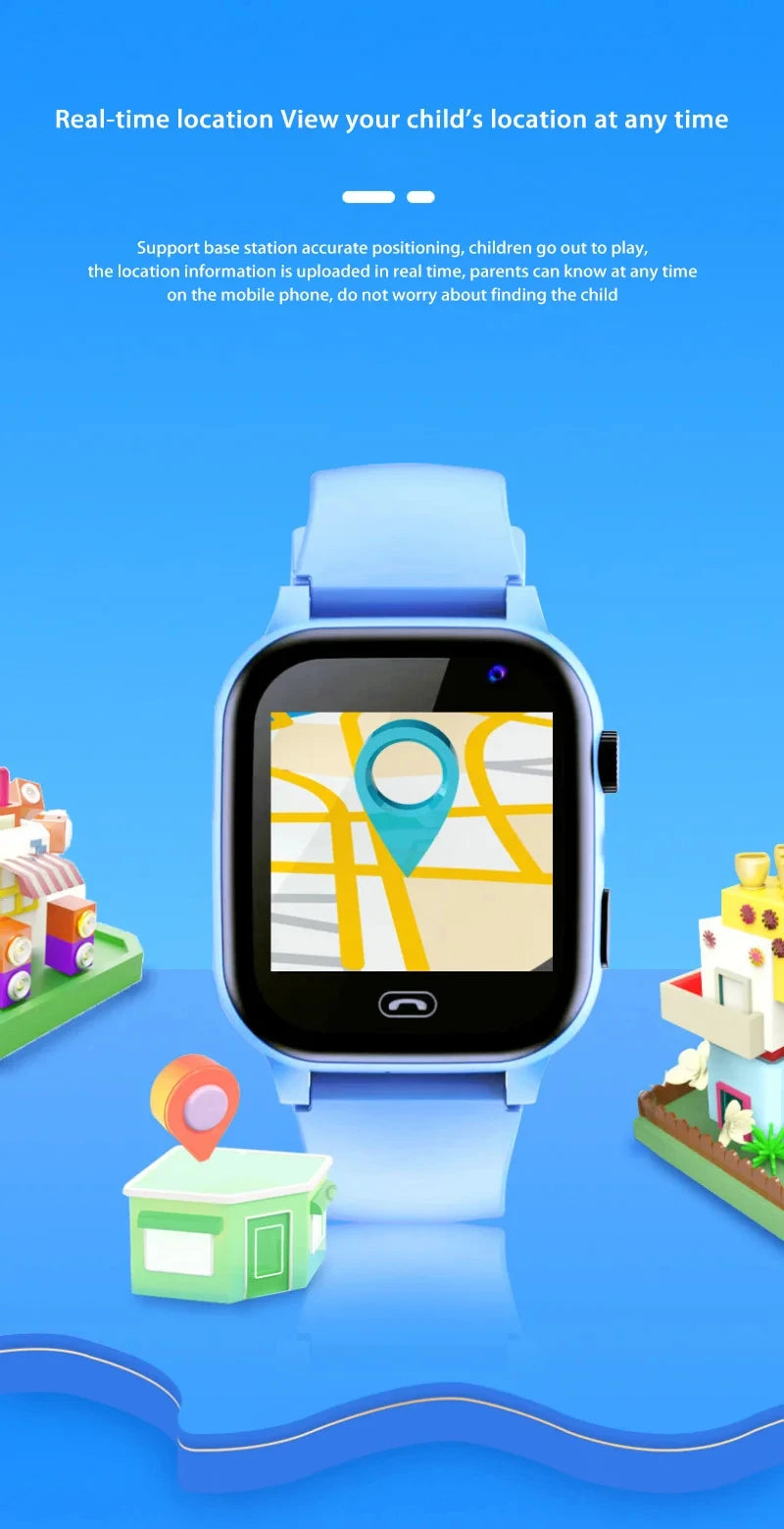 Montre Connectée Xiaomi Kids 4G pour Enfants, Appel SIM, Localisation GPS, Bouton SOS, Caméra, Étanche, Cadeau pour Garçons et Filles, Compatible iOS et Android, 2025