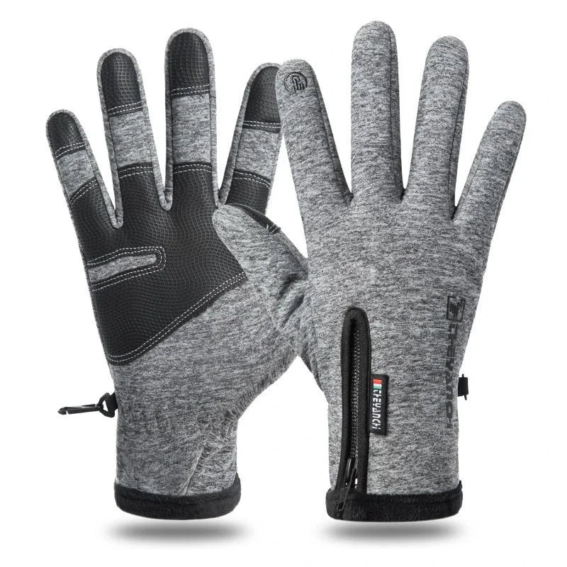 Gants d'Hiver Imperméables Tactiles - Chauds et Coupe-Vent pour Sport, Randonnée, Ski et Course