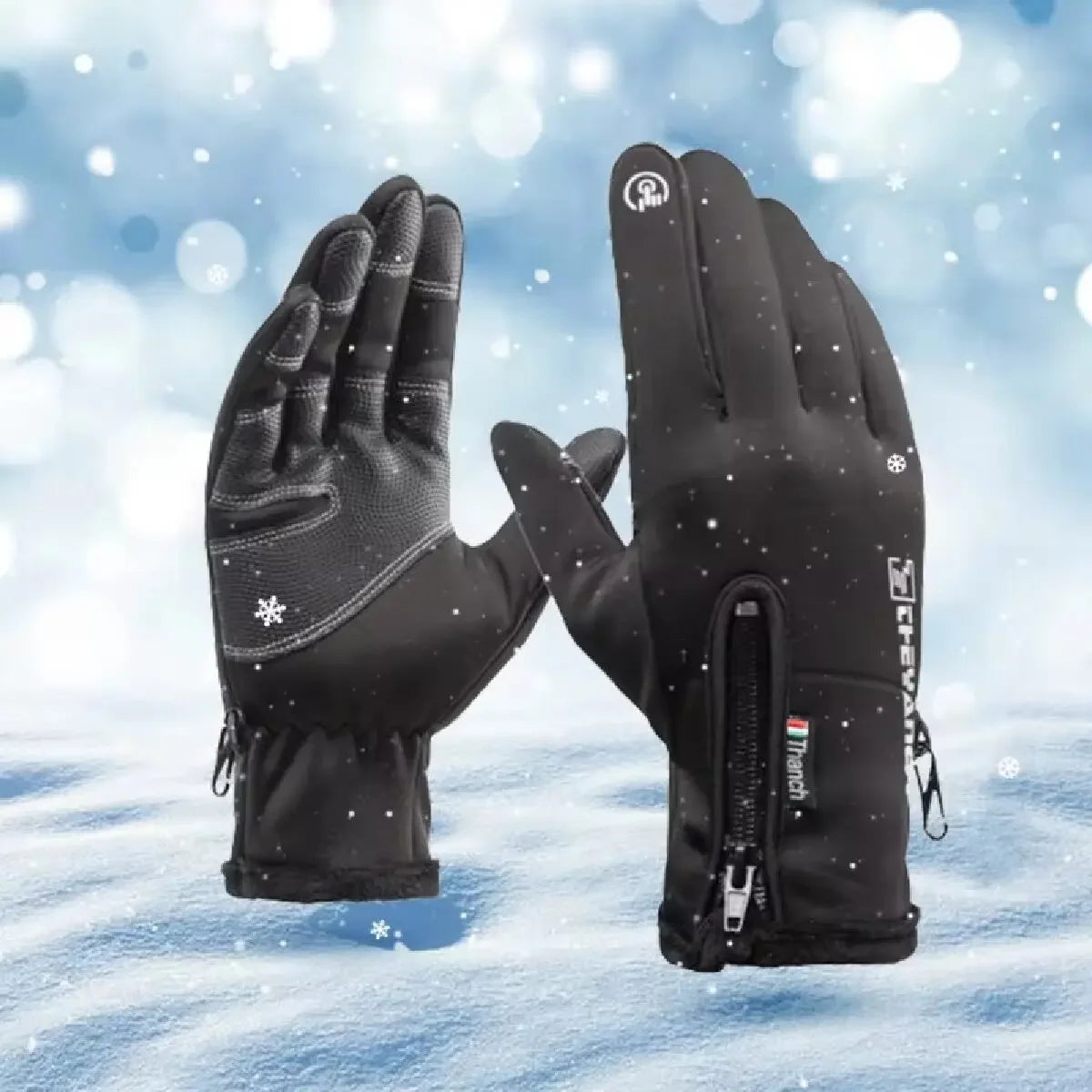 Gants d'Hiver Imperméables Tactiles - Chauds et Coupe-Vent pour Sport, Randonnée, Ski et Course