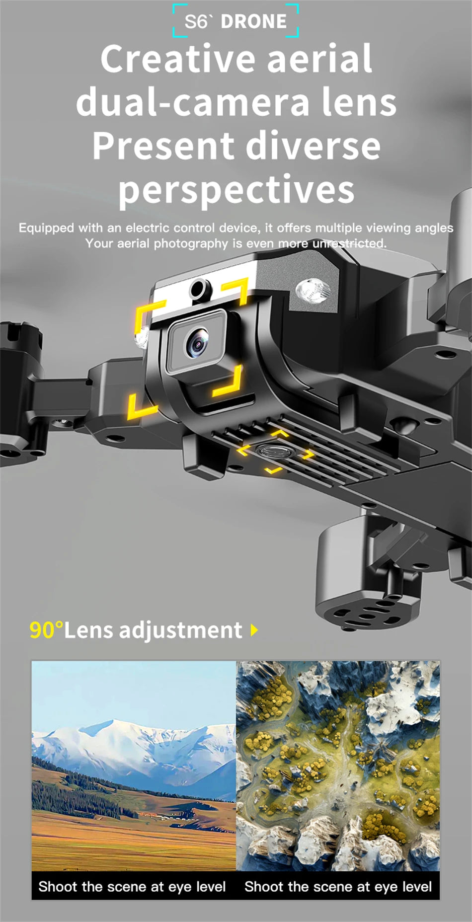 Drone S6 8K/4K HD avec écran et évitement d’obstacles