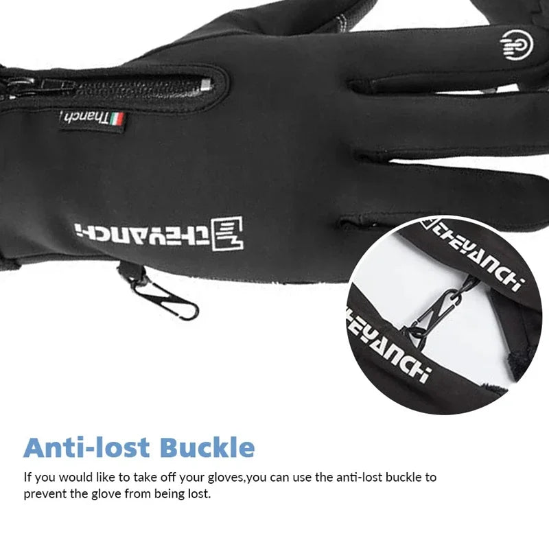 Gants d'Hiver Imperméables Tactiles - Chauds et Coupe-Vent pour Sport, Randonnée, Ski et Course