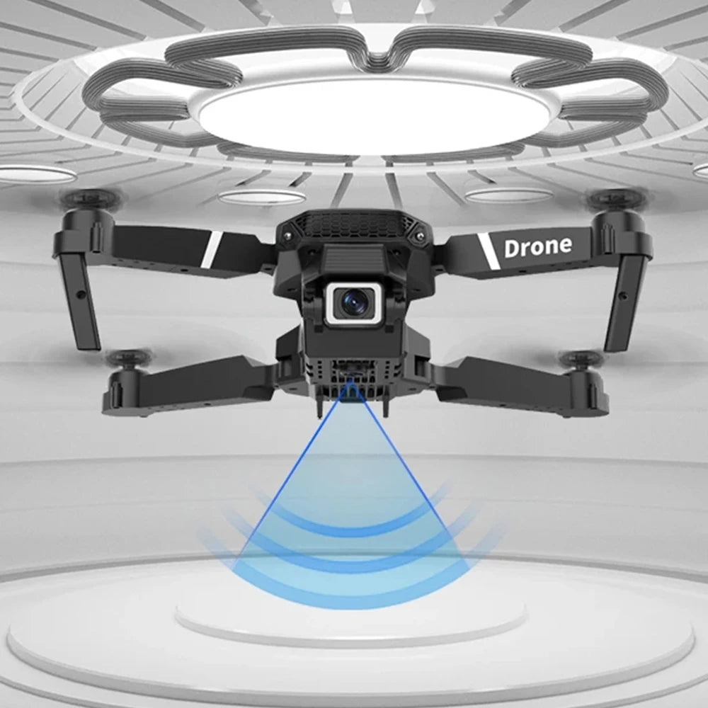 Drone E88 pliable avec caméra HD 4K, Wi-Fi FPV, maintien d’altitude.