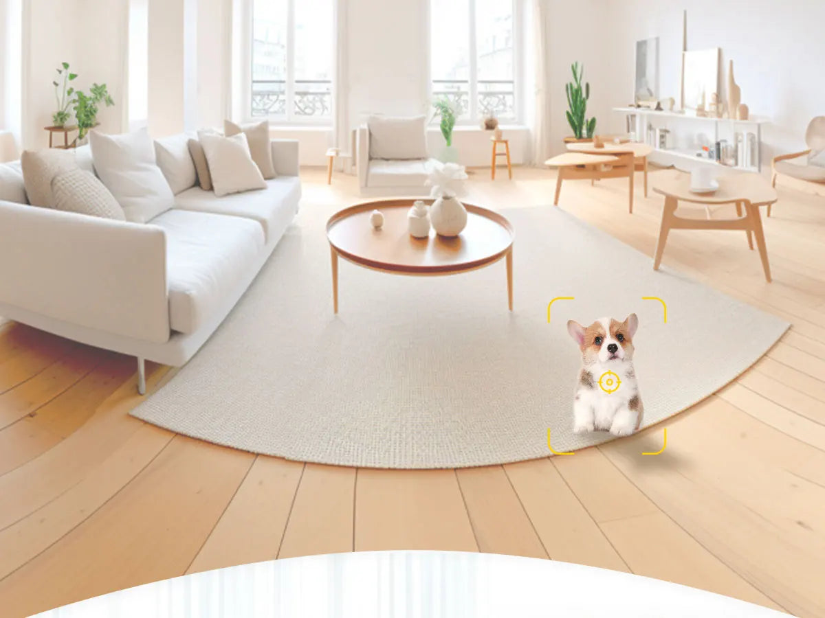 Caméra pour animaux Boykeep 2K avec application mobile, caméra de sécurité intérieure WiFi 5G/2,4 GHz pour animaux et bébé, rotation panoramique et inclinaison à 360°, audio bidirectionnel, vision nocturne.