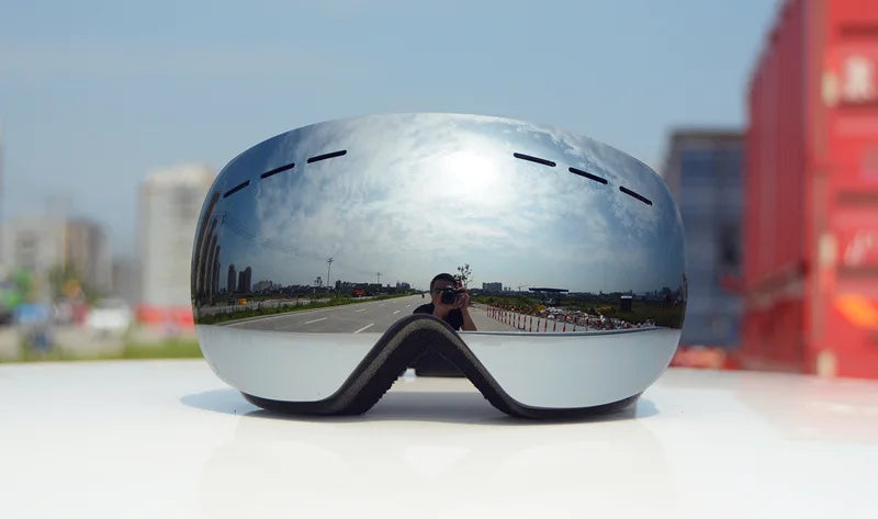 Lunettes de ski JSJM à double couche anti-buée, UV400, lunettes de motoneige pour adulte, unisexes, pour sports d’hiver : ski, snowboard et activités en extérieur.